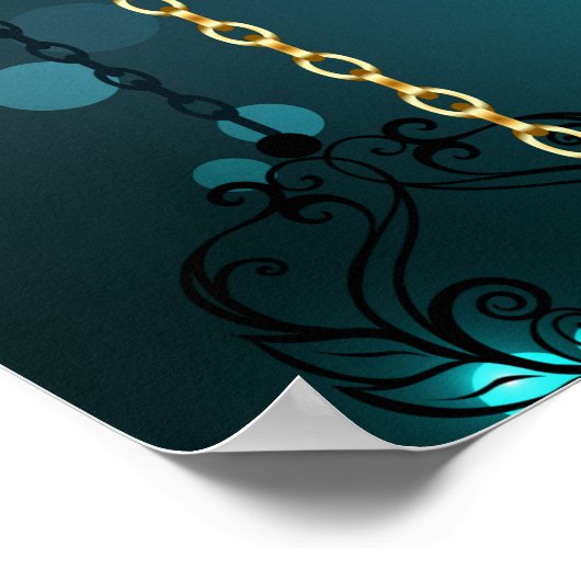 Poster Skeleton Keys on Green Background (Coin)