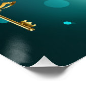 Poster Skeleton Keys on Green Background (Coin)