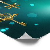 Poster Skeleton Keys on Green Background (Coin)
