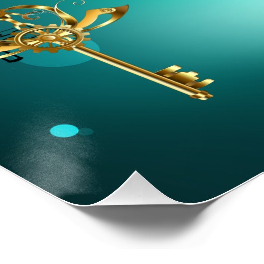 Poster Skeleton Keys on Green Background (Coin)