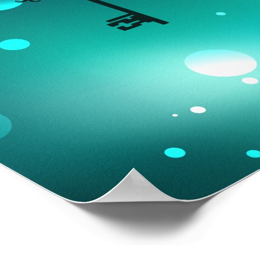 Poster Skeleton Keys on Green Background (Coin)