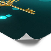 Poster Skeleton Keys on Green Background (Coin)