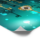 Poster Skeleton Keys on Green Background (Coin)