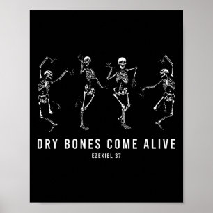 Poster Skeleton Les os Sec Viennent Vivant Christian Hall