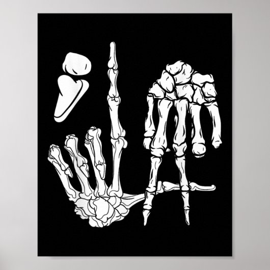 Poster Skeleton Main Comma La Ponctuation Kamala Harris (Devant)