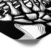 Poster Skeleton Main On the Mic Rock And Roll s Band Tee  (Coin)