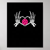 Poster Skeleton Mains Coeur Signer Drôle Pickle Valentine (Devant)