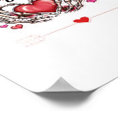 Poster Skeleton Mains Valentines Classic de la journée (Coin)