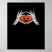 Poster Skeleton Met Un Coeur Halloween Éffrayant Classiqu (Devant)