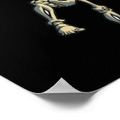 Poster Skeleton Muay Thai Halloween Kickboxing Mma Combat (Coin)