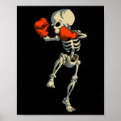 Poster Skeleton Muay Thai Kick Boxe Mixed martial art Fun (Devant)