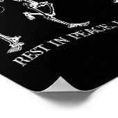 Poster Skeleton Peace Dead met fin à Halloween coiffeur (Coin)
