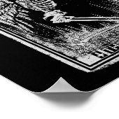 Poster Skeleton Rétro Kneeling Sinner Tarot Card Wicc (Coin)