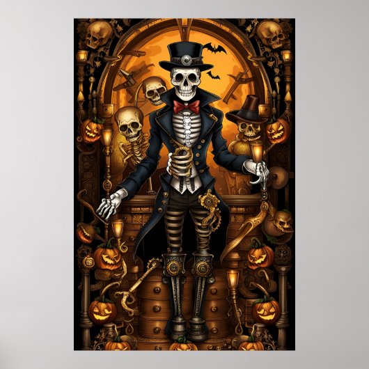 Poster Skeleton Steampunk 2 (Devant)
