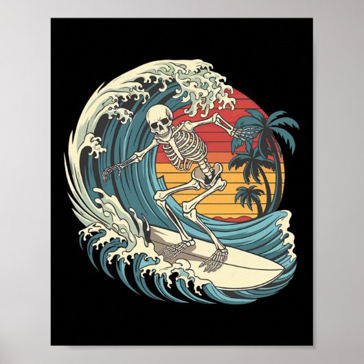 Poster Skeleton Surfing _1 (Devant)