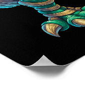 Poster Skeleton Whimsical équitation maman T-Rex Hallowee (Coin)