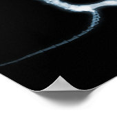 POSTER SKELETON X-RAY CHIEN SITTING - BLEU & NOIR (Coin)