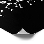 Poster Skeletons de danse - Éffrayant Funny Halloween Par (Coin)