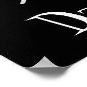 Poster Skeletons de danse noir blanc heureux Halloween (Coin)