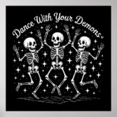 Poster Skeletons d'Halloween (Devant)