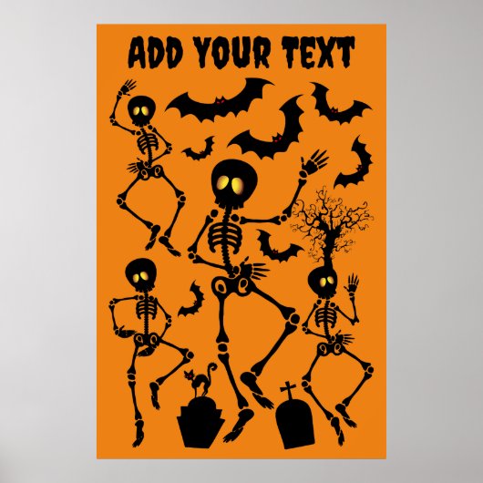 Poster Skeletons d'Halloween Macabre Dance (Devant)