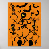 Poster Skeletons d'Halloween Macabre Dance (Devant)