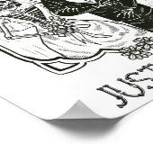 Poster Skeletons D'Halloween Mariée Et Groom Juste Mariée (Coin)