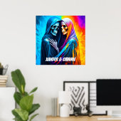 Poster Skeletons enveloppés dans un arc-en-ciel personnal (Bureau à domicile)