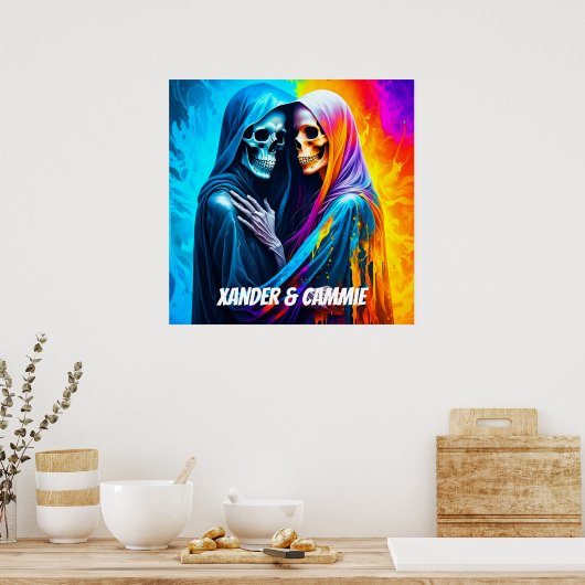 Poster Skeletons enveloppés dans un arc-en-ciel personnal (Cuisine)