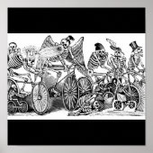 Poster Skeletons sur Vélos, Mexique (Devant)