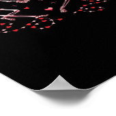 Poster Skeletons tenant les mains Coeur Valentines concep (Coin)