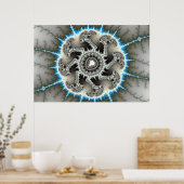 Poster Skelewheel - Art fractal (Cuisine)