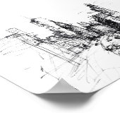 Poster Sketch Cityscape moderne Abstrait - Premium (Coin)
