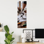 Poster Sketch Comes to Life - Creative Anxiety Drawing (Bureau à domicile)