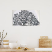 POSTER SKETCH LIVE OAK TREE (Cuisine)