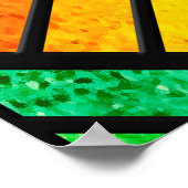 Poster Sketch of a stained glass window. Seamless pattern (Coin)