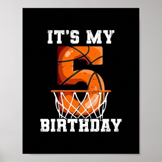 Poster Sketll d'anniversaire 5 ans (Devant)