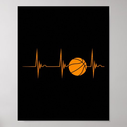 Poster Sketll Heartbeat Ekg Pulse Sports Jouer Sketll (Devant)