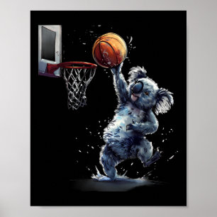 Poster Sketll Koala Slam Dunk Sketll Amoureux Art Animal