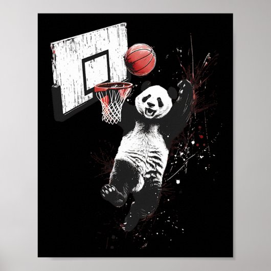 Poster Sketll Panda Bear Slam Dunk Artwork Sketll Player (Devant)