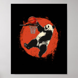 Poster Sketll Panda Bear Slam Dunk Œuvre d'art Sketll Jou