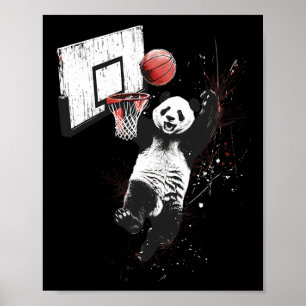 Poster Sketll Panda Bear Slam Dunk Œuvre d'art Sketll Jou