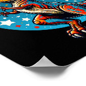 Poster Sketll Player T-rex Dinosaur  (Coin)