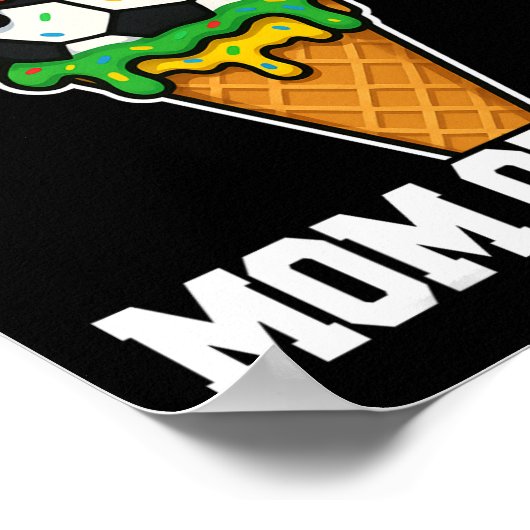 Poster Sketll Soccer Mom Ice Cream Drip Summer Game Day (Coin)