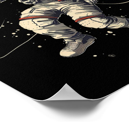 Poster Sketwork Astronaut Lay Up Sketball Player (Coin)