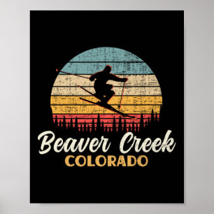 Poster Ski à Beaver Creek Colorado Montagne Vintage Ski