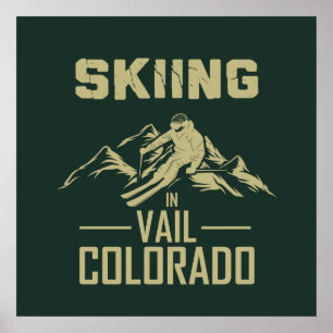 Poster Ski à Vail Colorado