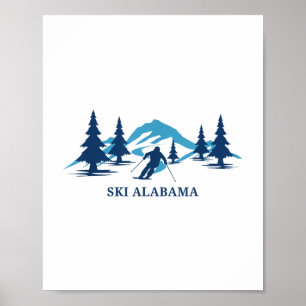 Poster Ski Alabama Station de ski Ski Ski _1