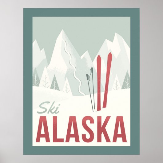 Poster Ski Alaska (Devant)