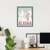 Poster Ski Alaska (Bureau à domicile)